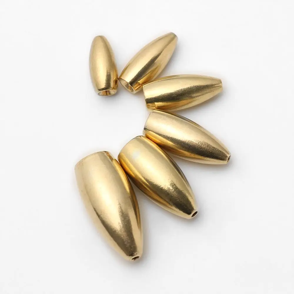 Plomos de pesca cobre y oro espiral para vinilos y señuelos