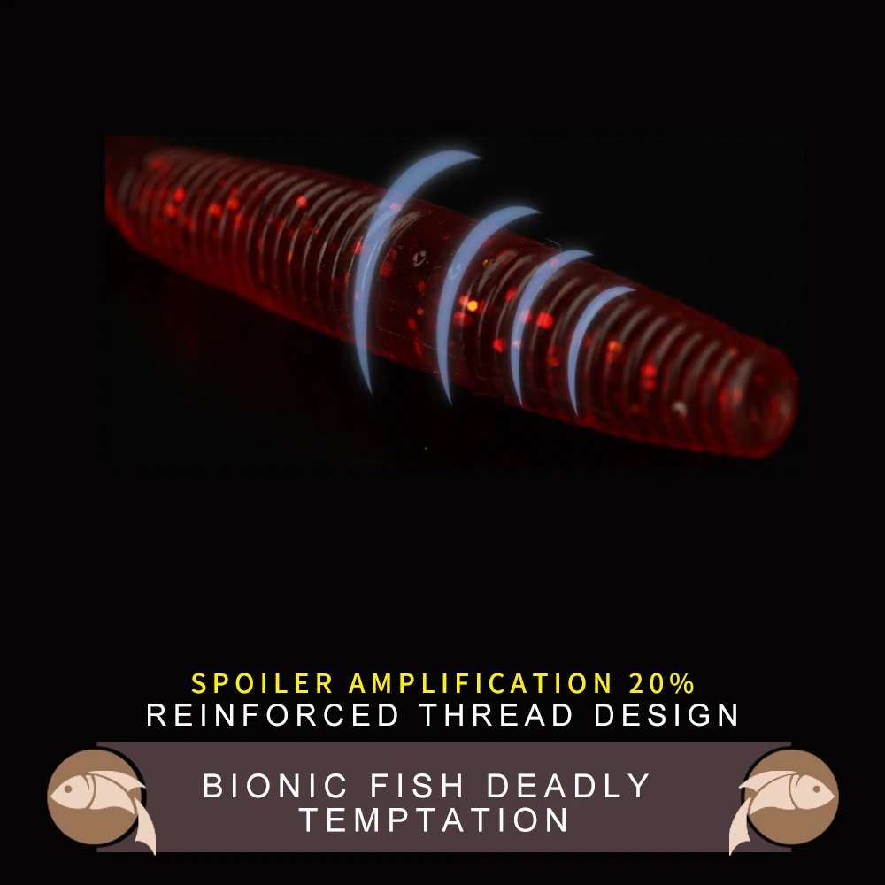 30 Uds 8cm señuelo de pesca suave silicona Drongo Swing Impact Swimbait Jigging Wobblers olor cebos artificiales aparejos de pesca - imagen 4