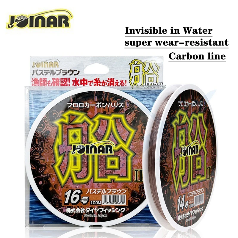 Línea de pesca de carbono JOINAR BOAT 100% Japón 50 m/100 m # 20 # 24 hilo de pescar súper fuerte Invisible en el agua