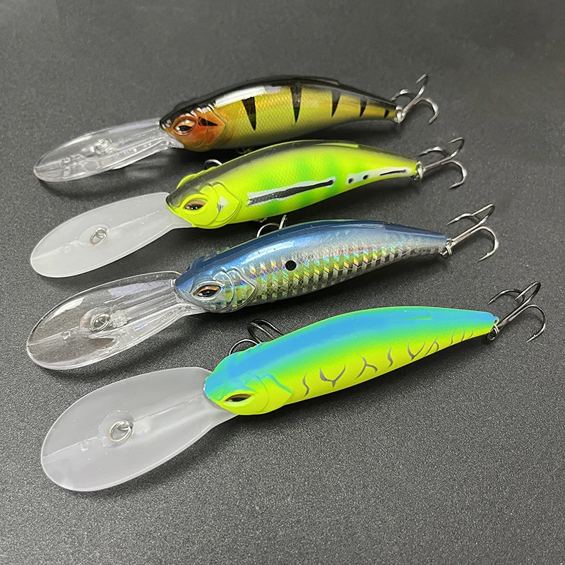 85mm 17,5g Crankbait pececillo flotante Señuelos de pesca buceo profundo Swimbait agua salada lubina cebo duro Artificial equipo Wobbler - imagen 2