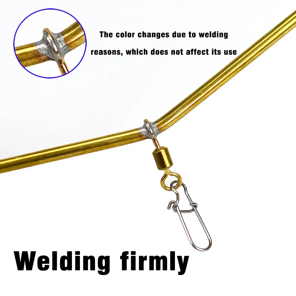 MNFT-soportes de equilibrio de tubo de latón para pesca en el mar, aparejos de pesca de carpa, antienredos de Metal, 25CM, 4 piezas - imagen 4