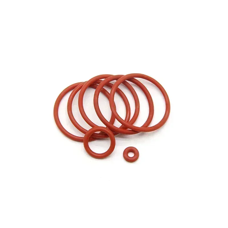 10/50 Uds. Anillo tórico de silicona rojo VMQ CS 1,5mm OD 5/6/7/8/9 ~ 80mm junta tórica de sellado de calidad alimentaria junta aislante impermeable - imagen 5