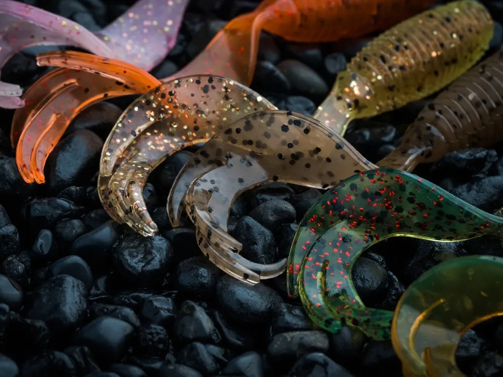 Zman-Coda rizada de hilo de 2,5 pulgadas importada de EE. UU., cola bifurcada ST GRUBZ, flotante, resistente a mordeduras de agua, señuelo duradero, cebo suave - imagen 4