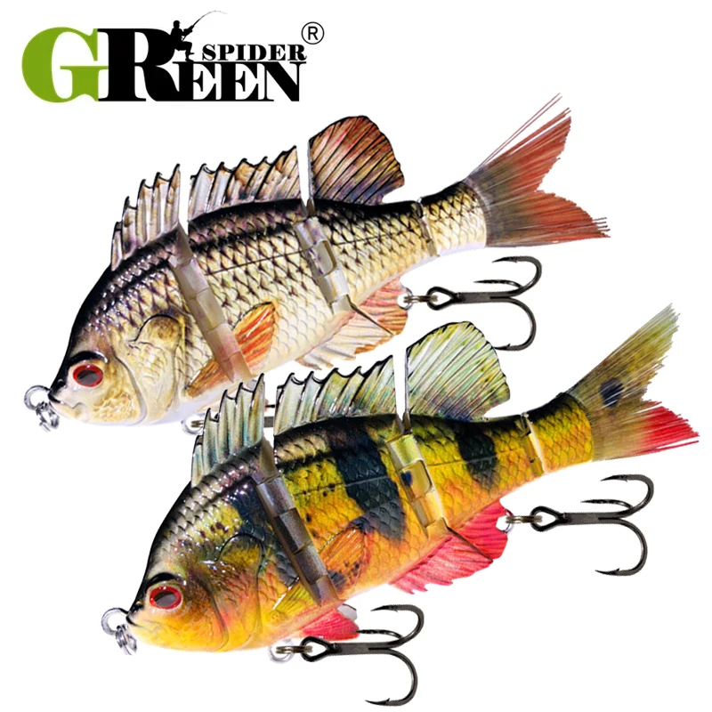 GREENSPIDE Wobbler hundimiento articulado – Swimbait para lucio - imagen 2