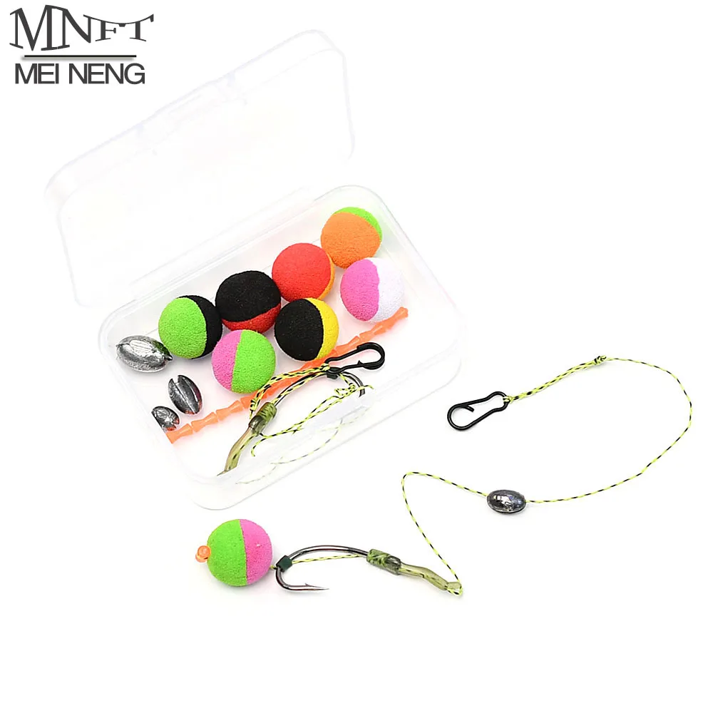 24 unids/caja cebo flotante para carpa, cebo de pesca Boilie emergente con bola de pesca de carpa europea, juego de cables, ganchos, aparejos de pesca de carpa - imagen 2