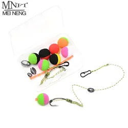 24 unids/caja cebo flotante para carpa, cebo de pesca Boilie emergente con bola de pesca de carpa europea, juego de cables, ganchos, aparejos de pesca de carpa