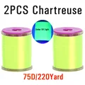 2PCS 75D Chartreuse