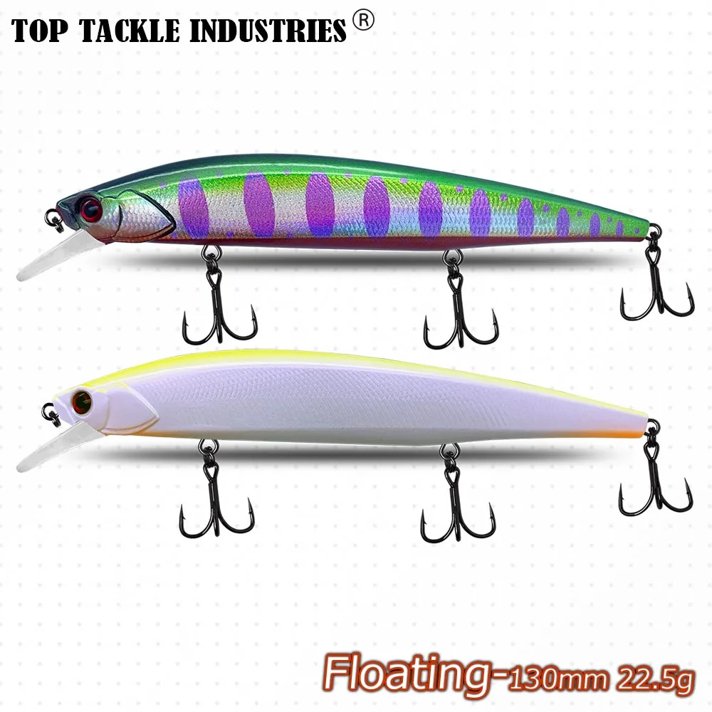 1 Uds. Señuelos de pesca Minnow 130mm 22,5g Crankbait Wobblers perca ojos 3D cebo duro Artificial Lucio carpa lubina flotante Swimbait - imagen 5