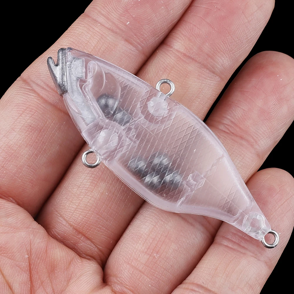 Chan'sHuang-Señuelos de Pesca artificiales, 20 piezas, sin pintar, boca abierta, sonajeros de hundimiento VIB, Crankbait Lipless - imagen 4