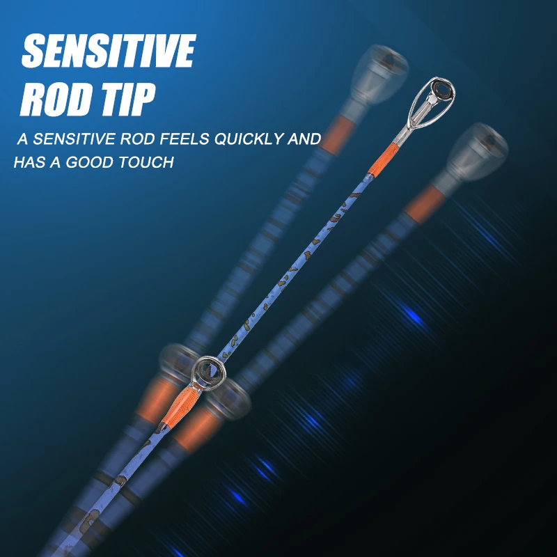 BILLINGS 4 Secties Koolstofvezel Hengel Spinning Casting Hengel 2.1 m Draagbare Reizen Hengel 2-14g Lokken Gewicht - imagen 4