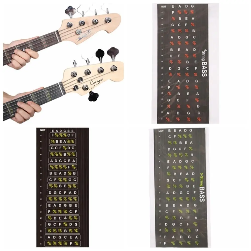Diapasón de guitarra portátil, pegatina de nota, tono de iluminación, diapasón, sentido, aprendizaje Musical - imagen 4