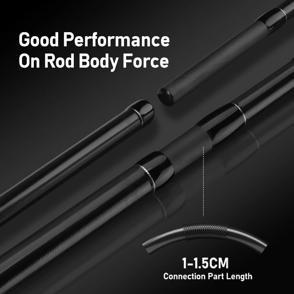 Caña de pescar Kingdom Sava Blade 1,9 m 2,28 m XH FUJI anillo guía 30T carbono potentes cañas de fundición de cabeza de serpiente caña gigante de acción rápida - imagen 5