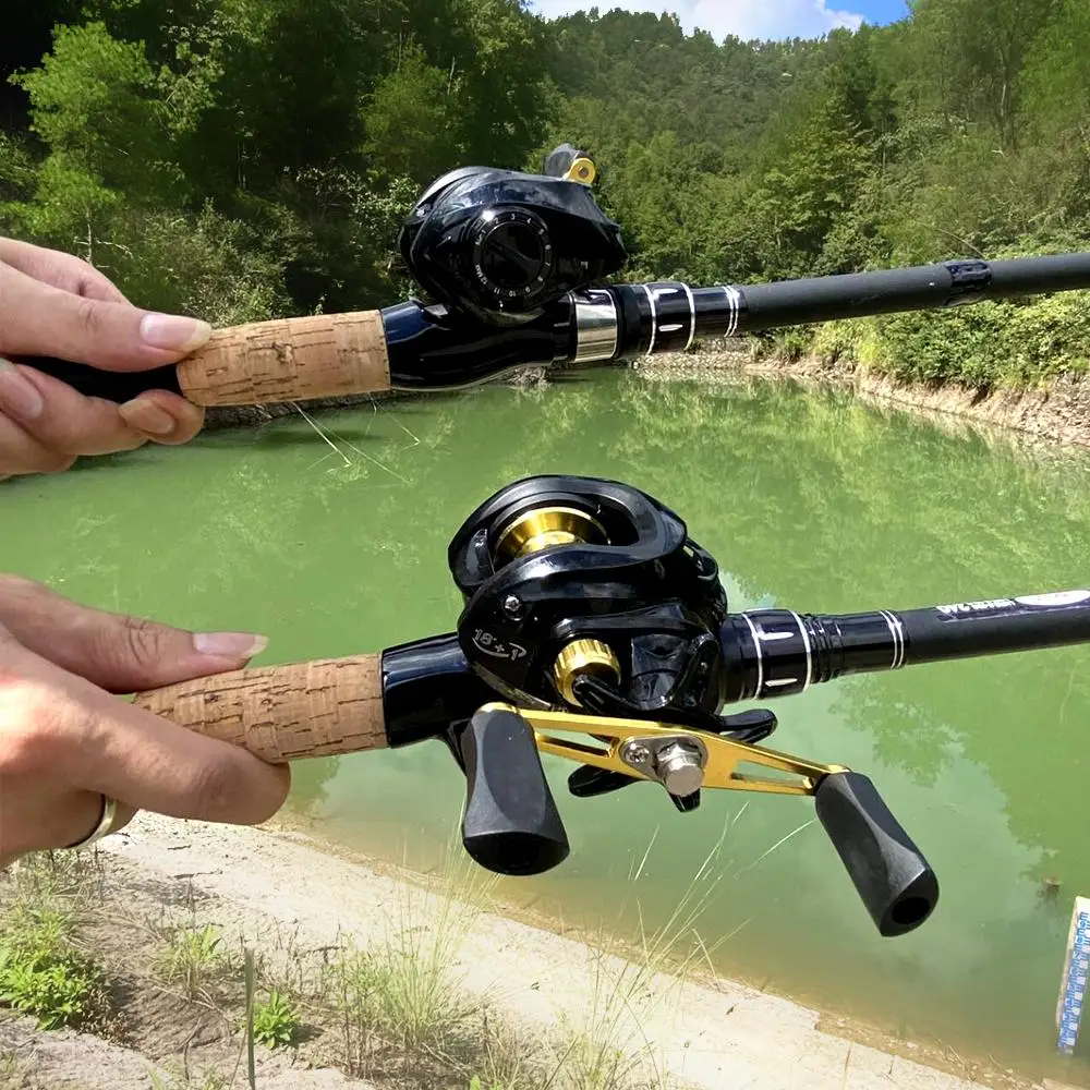 Caña de pescar con señuelo telescópico súper ligera Cmobo, alimentador de carpa de agua dulce y relación de engranaje 7,2: 1, carrete de Baitcasting, arrastre máximo de 8KG - imagen 2