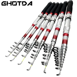 Caña feeder telescópica de carbono 1,8-3,6 m para pesca