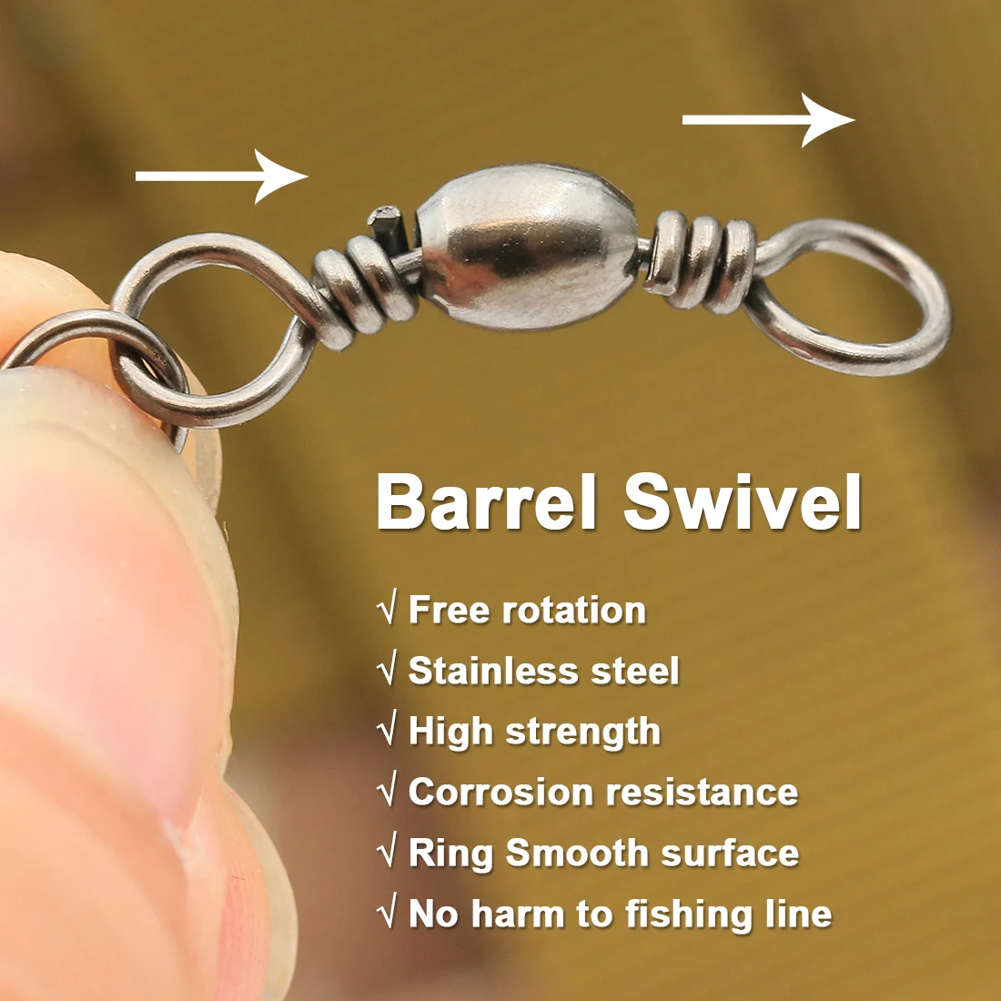 FishTrip 50 piezas de barril giratorio con cierre de seguridad American Snap, multitud para conector de pesca en el mar - imagen 3