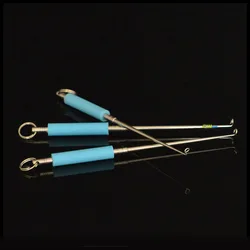 Desconector de pez ciego Poke, herramienta de pesca con mango de silicona, garganta profunda