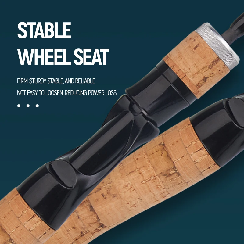 Caña de pescar giratoria DEUKIO de carbono, 4 secciones, 1,8 m, caña de viaje portátil, cañas de pescar giratorias, aparejos de pesca - imagen 3