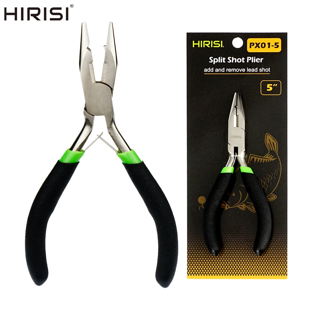Hirisi-Alicates de anillo dividido, alicates de pesca de acero al carbono, cortador de anillos, línea/tijeras de alambre, removedor de anzuelos, aparejos de pesca PX01-5