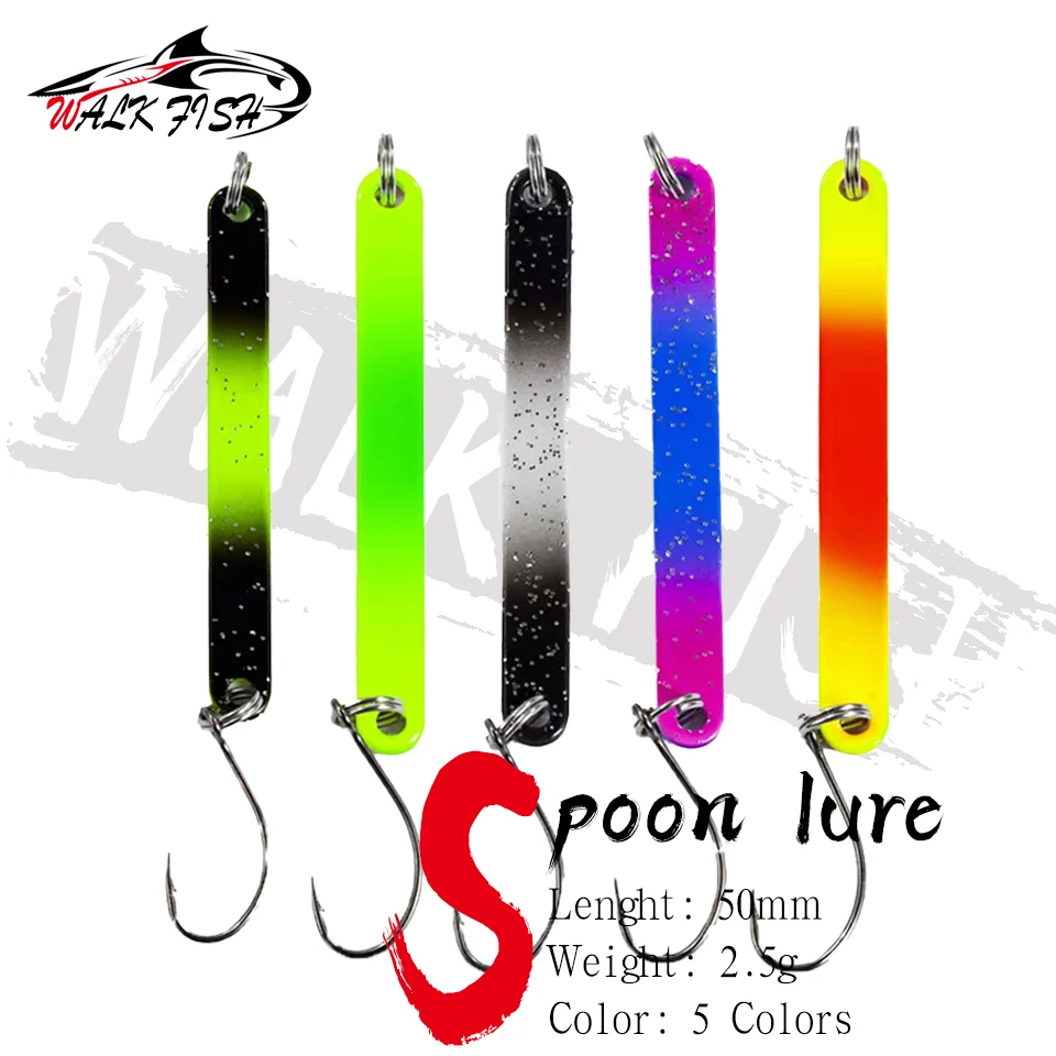 Señuelo cuchara WALK FISH con lentejuelas metálicas para lubina