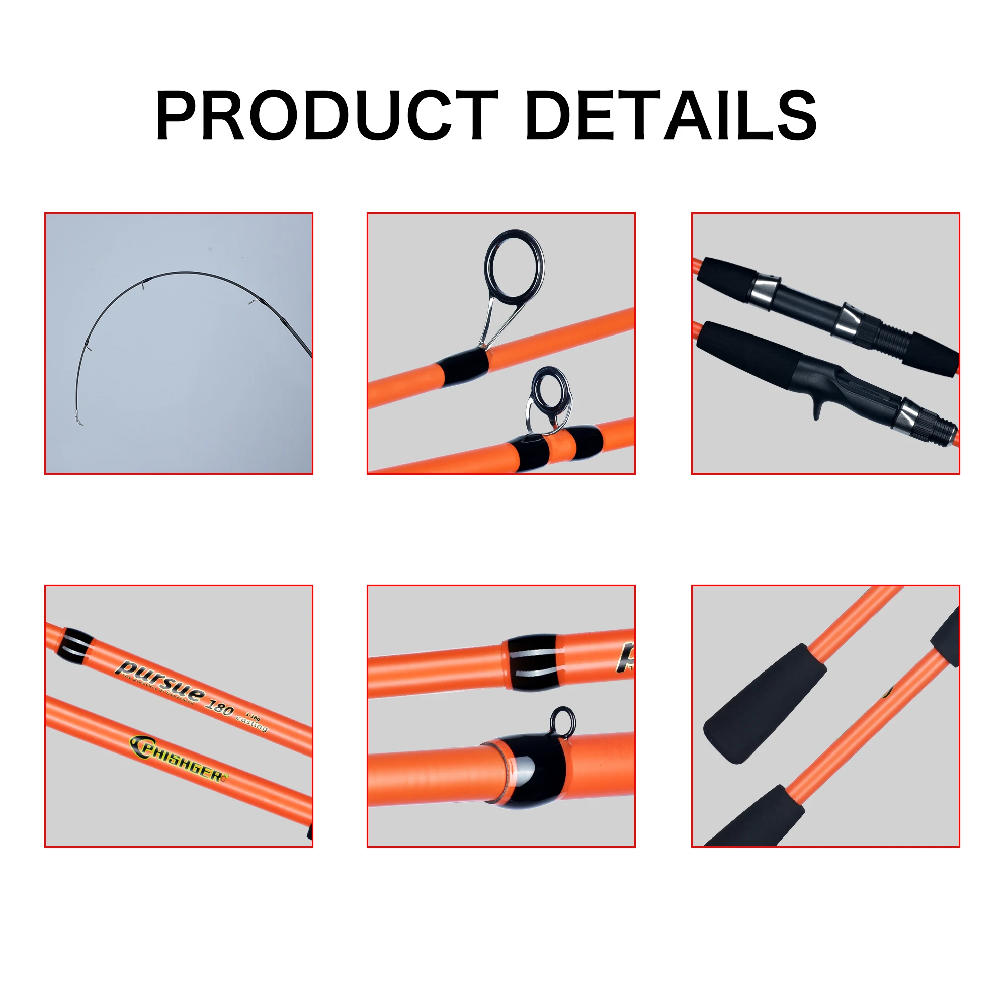 BIUTIFU-Juego de caña de pescar giratoria, 1,8/2,1 m, carrete 5,2: 1, Combo 3BB, arrastre máximo de 5kg, para pesca de Lucio, agua dulce, señuelo, Phishger - imagen 4