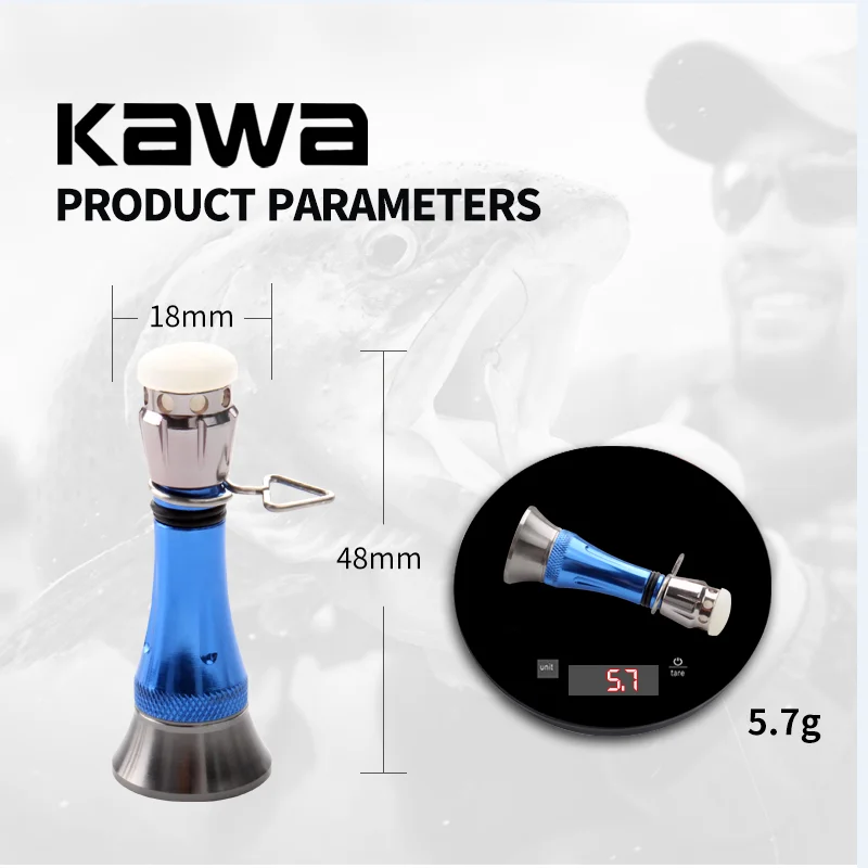 Kawa soporte de carrete giratorio de pesca, traje para carrete S y D, equilibrio de aleación equipado, mango DIY, accesorio, peso 5,7g, longitud 48mm - imagen 2