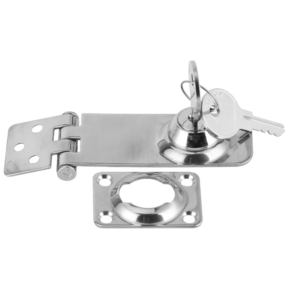Cerradura de Seguridad de Acero Inoxidable 304, Cierres con Pestillo y Llave, Acabado Plateado, Pestillo de Bloqueo, Pestillo para Uso en Yates - imagen 5