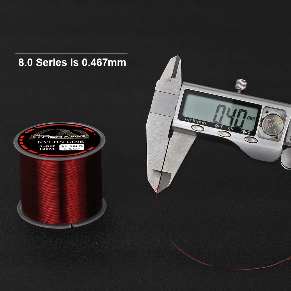 1 Uds. Línea de pesca de nailon de 120m, 4,13-34,32LB, 1,88-15,6 kg, línea principal de monofilamento súper fuerte japonés, cable de pesca para agua salada - imagen 3
