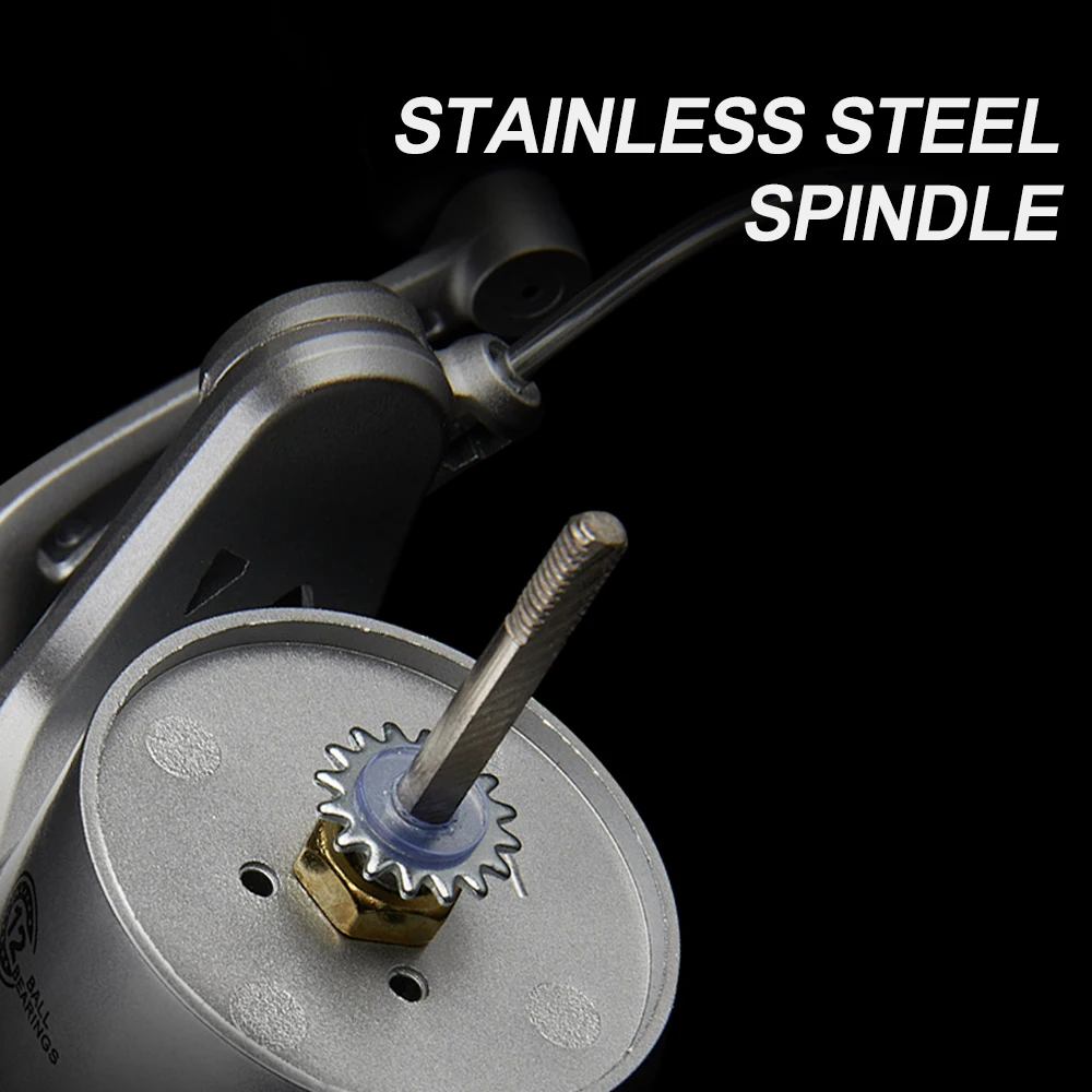 Carrete giratorio de CA BILLINGS, pesca agua dulce salada, arrastre máximo 22 libras, relación engranaje 5,2: 1, con Metal y balancín plegable - imagen 5