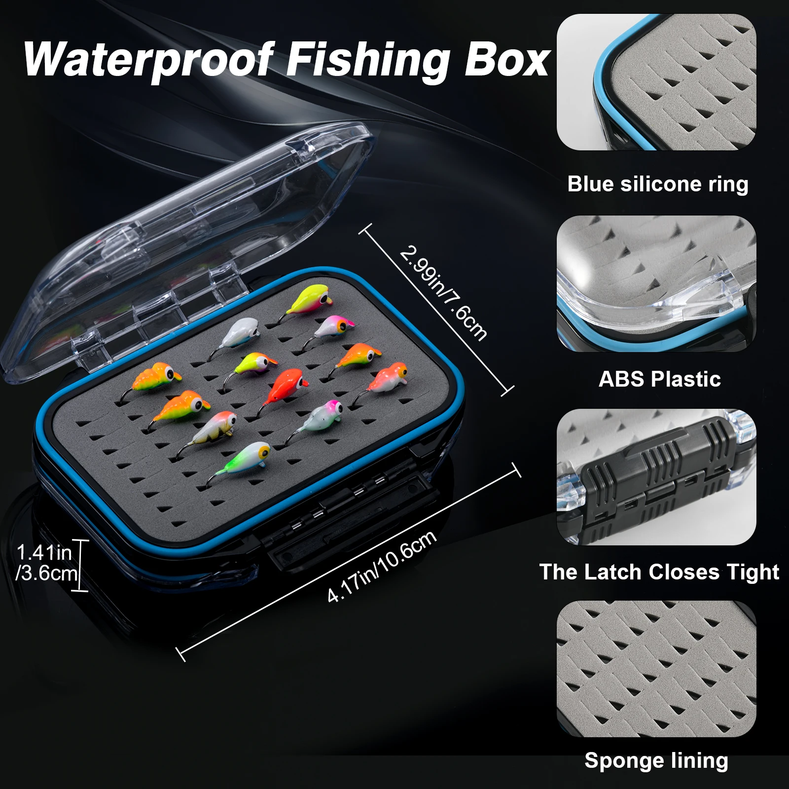 Goture 24 unids/caja brillo hielo Jig señuelo Kits invierno río pesca cebo mini plantilla de hielo aparejos Lucio Tilapia pesca accesorios de señuelo duro - imagen 4