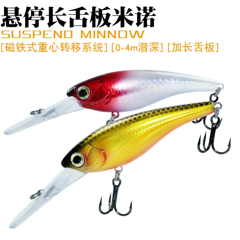 Jerkbait suspendido Crankbait Minnow 60mm 6g 70mm 10g Shad cebo duro Deep Diver profundidad 2-4m señuelo de pesca de fundición larga - imagen 2