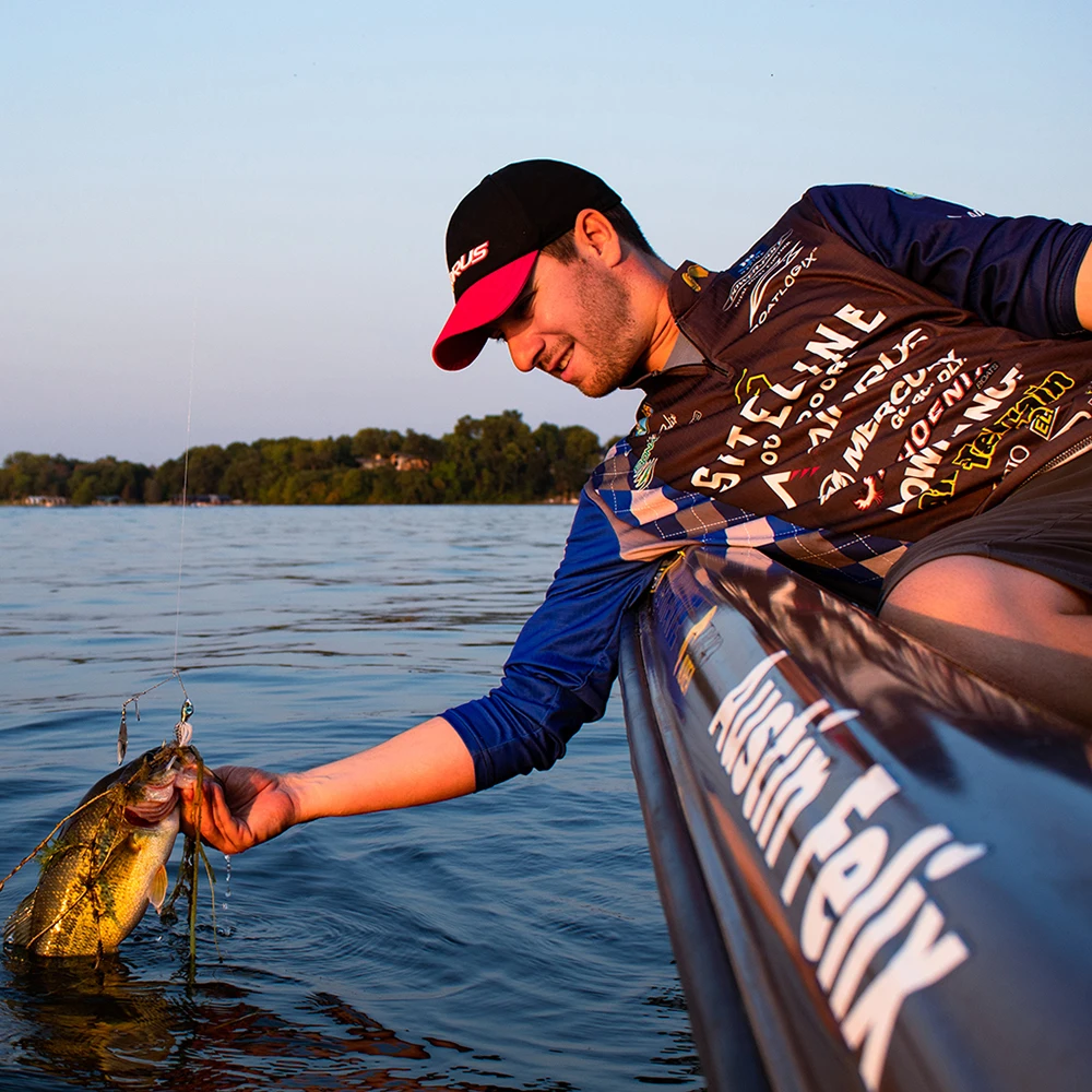 EliteLure CF-S 10g/14g pesca Spinnerbait doble hojas lentejuelas cuchara Wobblers Buzzbait señuelo aparejos de pesca para cebos de lubina - imagen 5