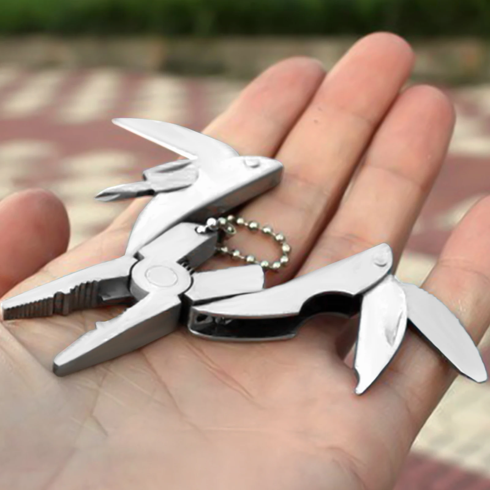 Mini alicates portátiles para exteriores, alicates plegables multiusos para tortugas para acampar, supervivencia salvaje, ciclismo, pinzas de Metal duraderas - imagen 2