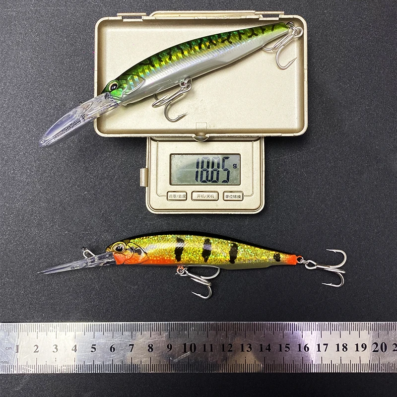 Señuelos de Pesca de pececillos que se hunden, cebo Artificial de fundición larga, trucha de agua salada, Wobbler, Swimbait, equipo de Pesca, 100mm, 18,8g - imagen 5