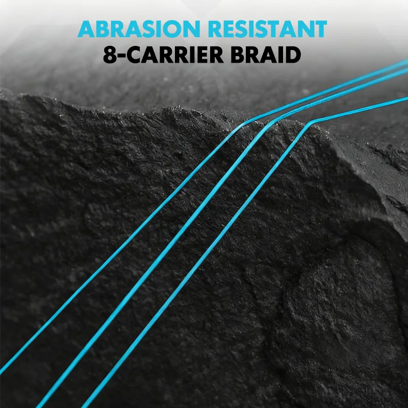 Línea de pesca trenzada VIKINGAR X8, trenza de 8 hebras, 100m, 200m, 500m, línea de PE Hongguang, multifilamento Ultra suave, línea de pesca japonesa - imagen 3