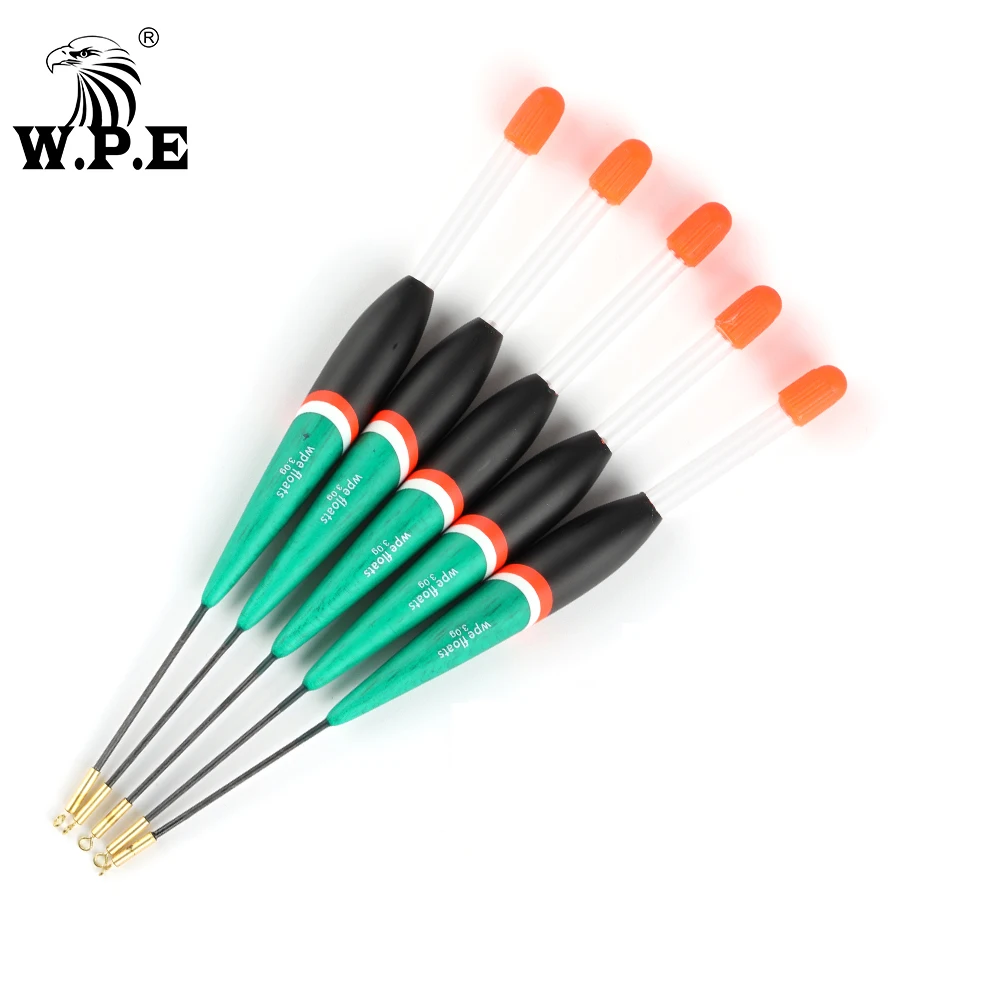 W.P.E-boya Vertical para Pesca de carpa, aparejos de Pesca, 3g/3,5g/4g/7g, 18-21cm, 5 unids/lote por paquete - imagen 2
