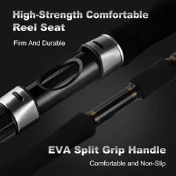 Caña giratoria de carbono Goture, mango de agarre dividido EVA, caña de pescar de pesca recta portátil para barco Jigging Trolling con guías de acero