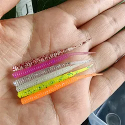 MUKUN Rockfish Doble Cola – Señuelo Silicona Biónico Fluorescente 0,45g