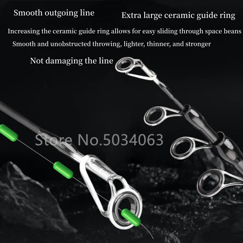 Caña de pescar de fundición ultraligera, caña de pescar giratoria/estitirable de fibra de carbono, cebo WT 1,5-9g, línea WT 3-6LB, cañas de pescar rápidas con mango de madera - imagen 5