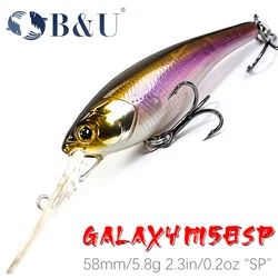 Jerkbait B&U 58mm – 5,8g Sumergible 2m Profundidad