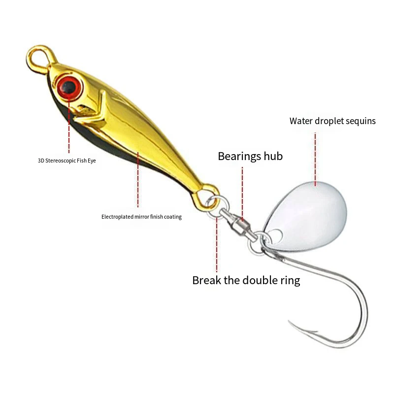 Señuelo jigging metálico 5-40g para lubina y caballa – Pesca en mar - imagen 3
