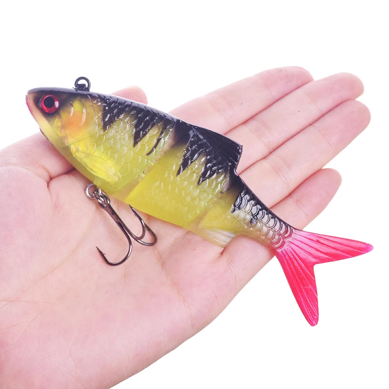Cebo suave de silicona multiarticulado, 12cm, 31g, Wobblers que se hunden, señuelo de Pesca de 3 segmentos, Swimbait para Lucio, lubina, trucha, aparejos de Pesca, 1 ud. - imagen 5