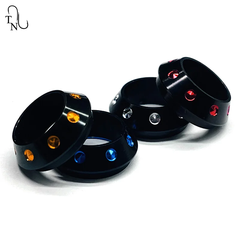 Anillo decorativo de aluminio para construcción de caña de pescar, accesorio de reparación de piezas de aluminio, TN35 - imagen 5