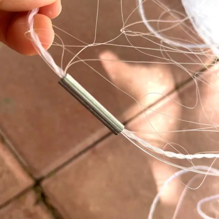 Lawaia-red de pesca de tres capas, red de seda blanca, flotador de plástico, plomo largo, pegajoso, colgante, trampa retráctil, 25M de longitud - imagen 4