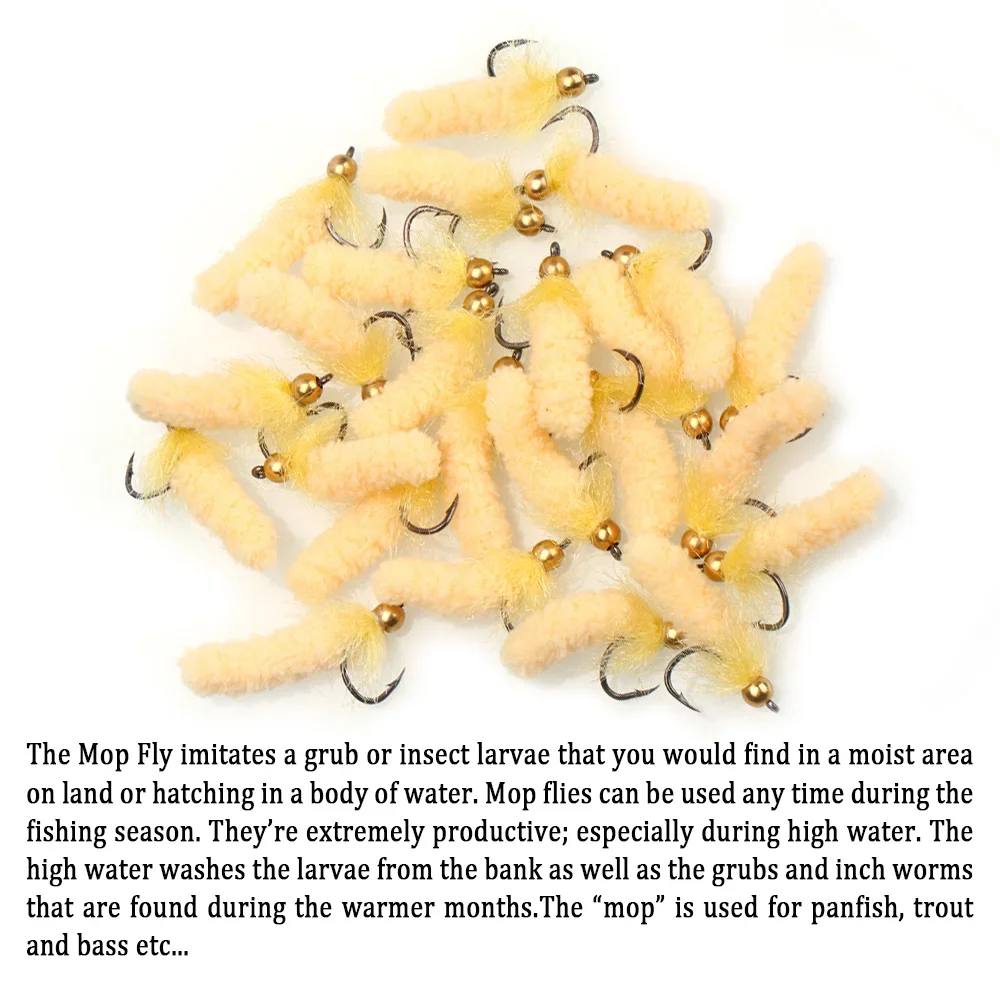 Wifreo-Cabeza de cuentas de latón para pesca, 8 piezas, mopa, cuerpo de chenilla, larvas, ninfa húmeda, Mosca, trucha, lubina, señuelo de pesca - imagen 5