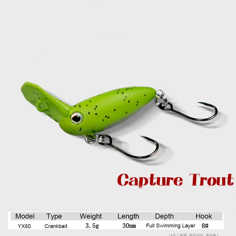 HISTOLURE-Mini señuelo de pesca con manivela que se hunde, pececillo, 30mm, 3,5g, trucha Artificial, Ajing, corriente, lago, Crankbait, pesca en roca, cebos duros - imagen 3