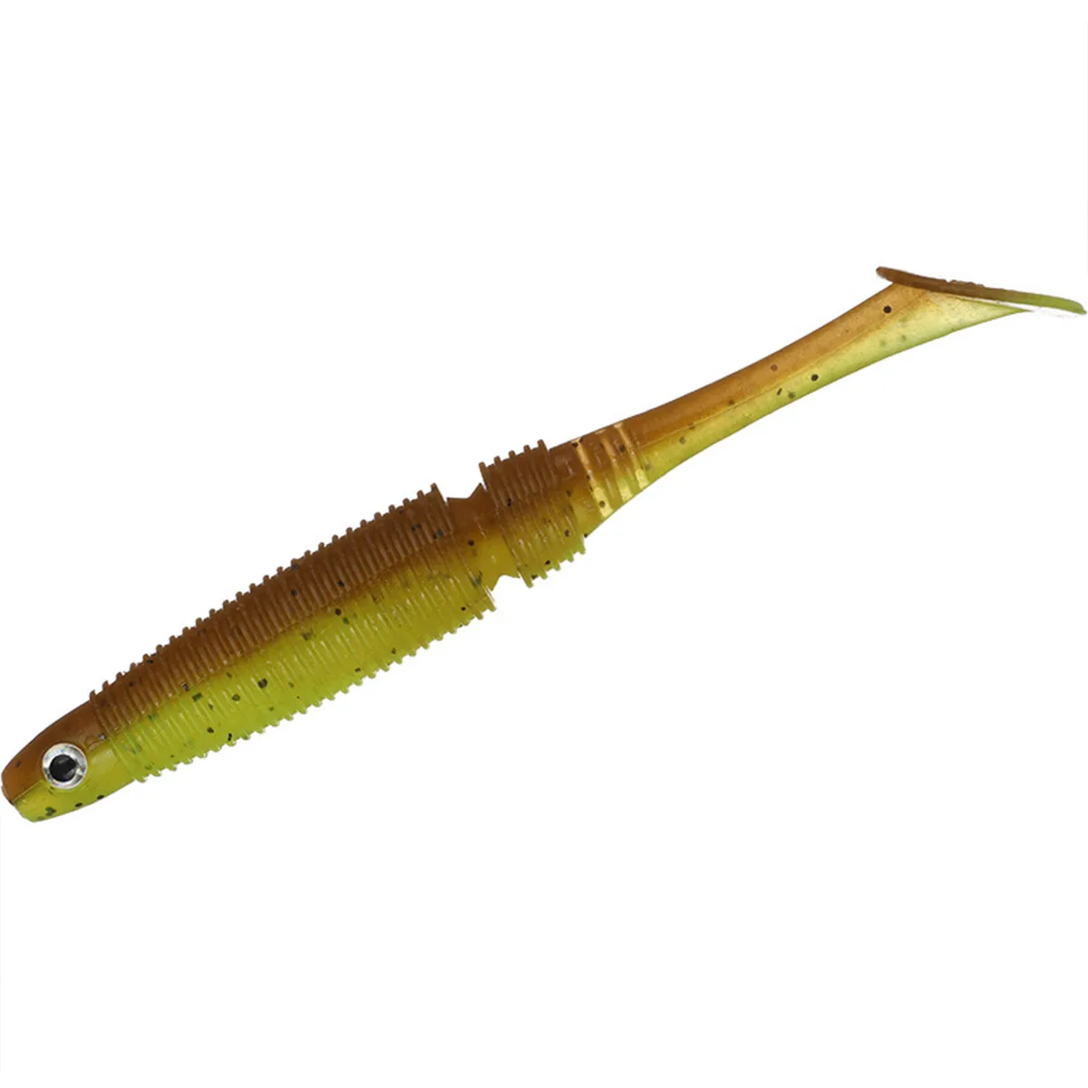 4 Uds cebo suave cola en T pececillo negro 12,5 cm 11g ShadTeez Pike Zander pesca depredador ojos 3d señuelo suave Señuelos de Pesca - imagen 4