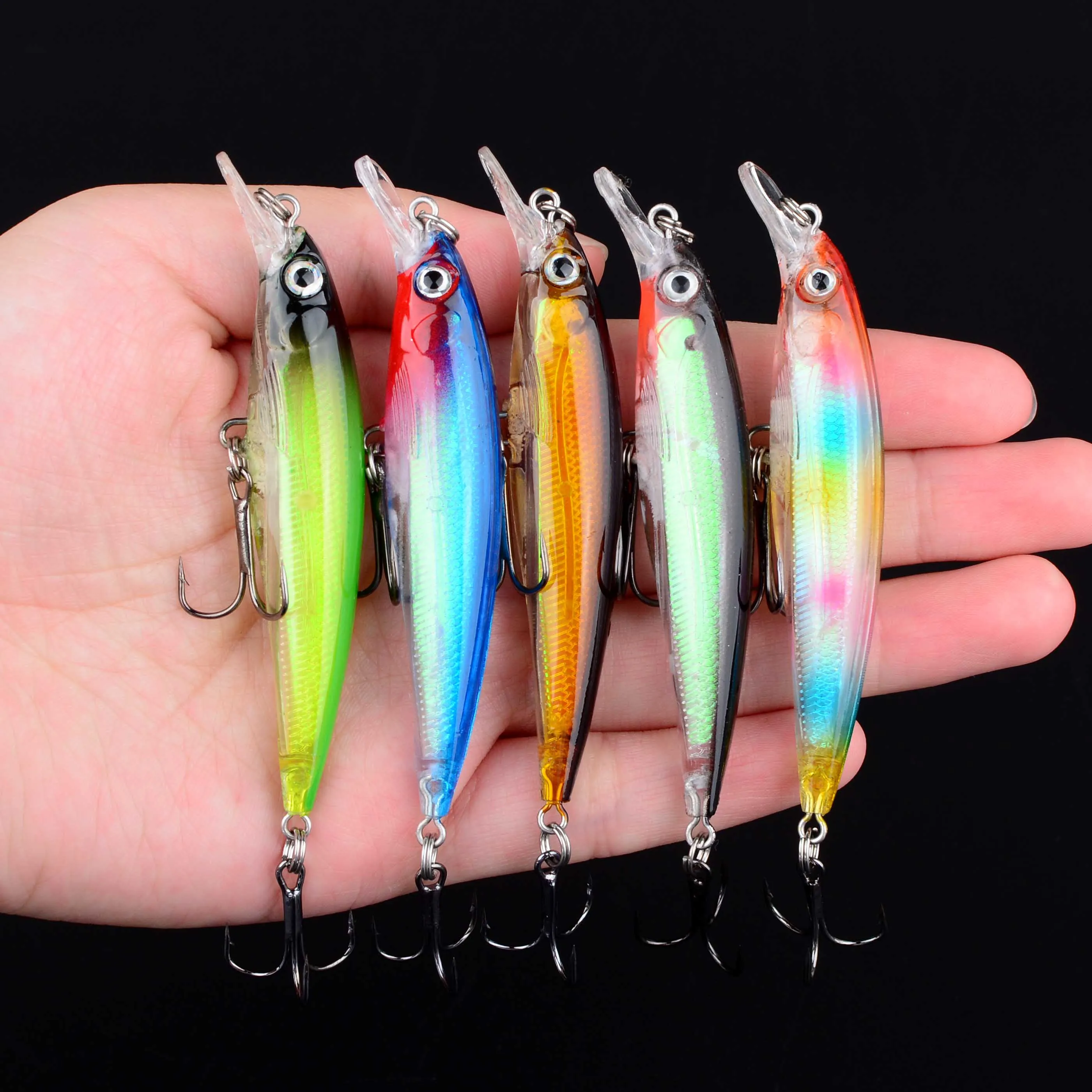 Señuelo de pesca Minnow, cebo duro Artificial, Wobbler biónico, Crankbait, lubina, carpa, Lucio, aparejos de pesca, 1 ud.