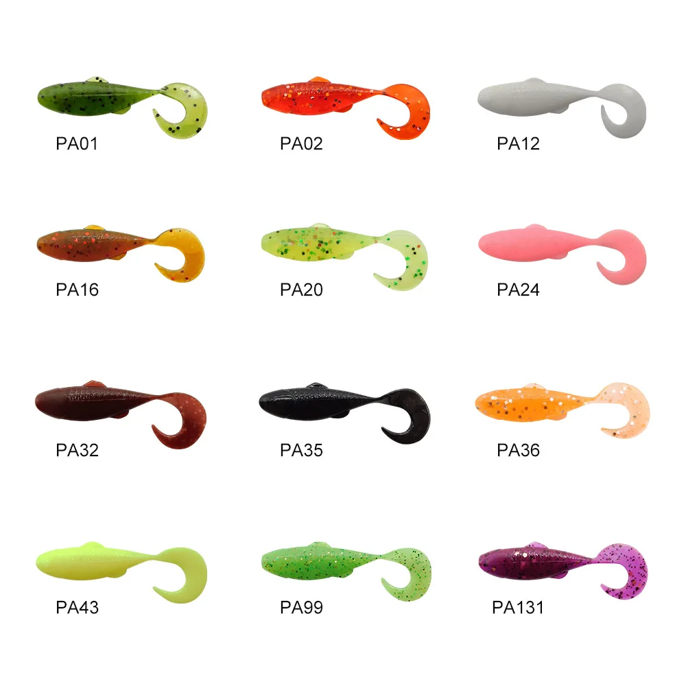 KESFISHING-señuelo pequeño para larva, escarcha sexy de 45mm, 20 piezas, cebo de silicona para perca, Lucio, pesca - imagen 5