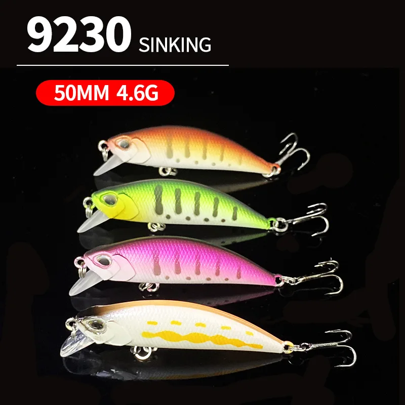 Cebo Minnow, mini cebo de pesca 50MM/4,6G, cebo falso para lubina sumergida, señuelo con método de hundimiento, cebo duro - imagen 4