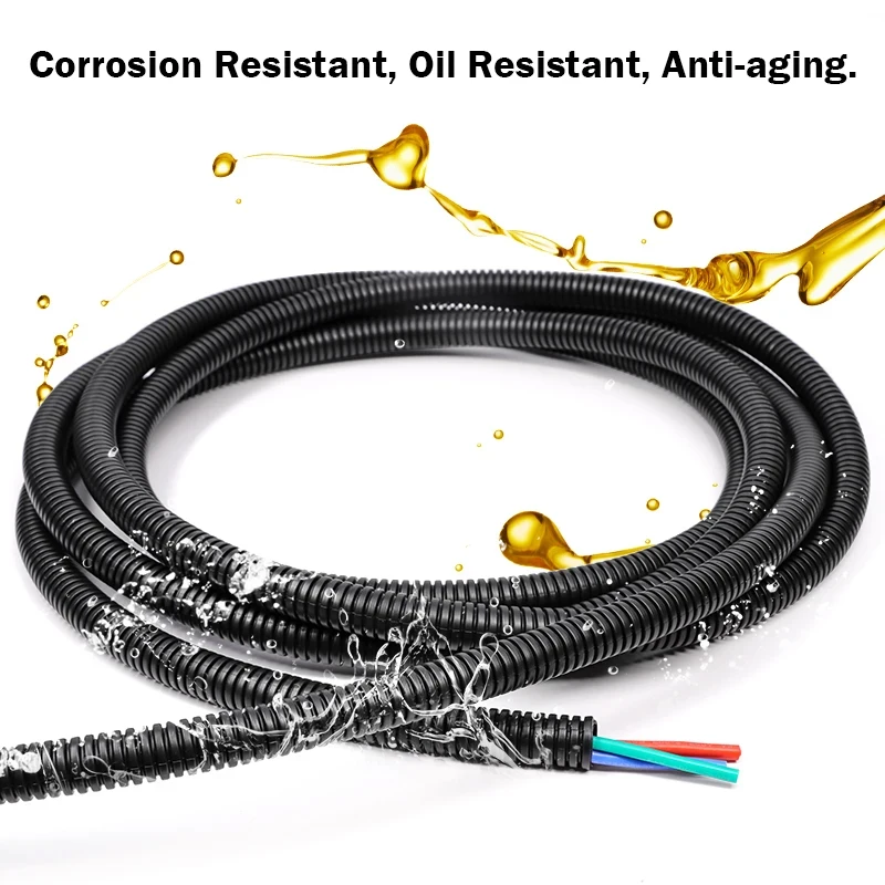 Tubo corrugado aislado PP 1‑10 m – Enhebrado de cables y protección de mallas - imagen 3